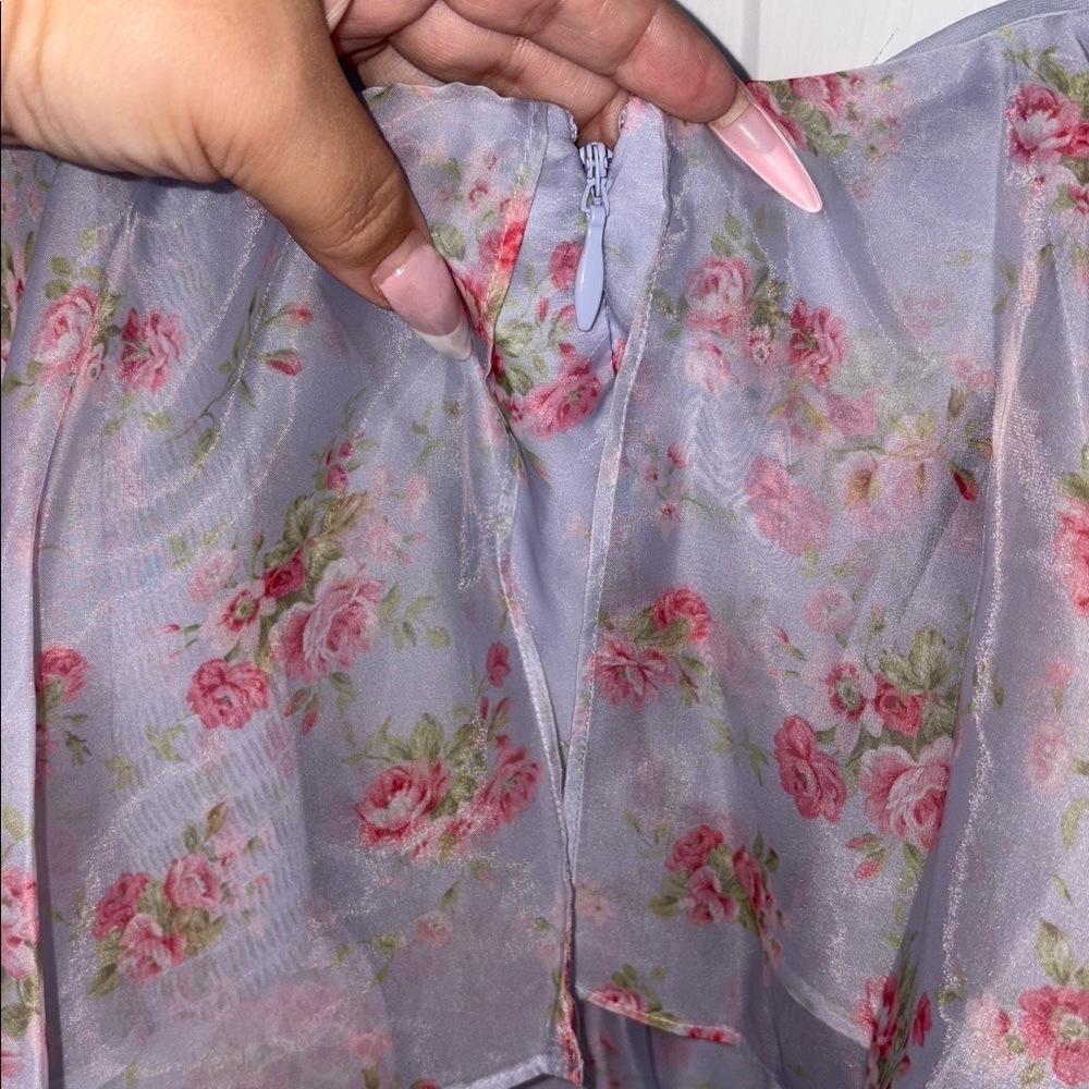 Abercrombie & Fitch Organza Tiered Mini Dress - Picture 4 of 8